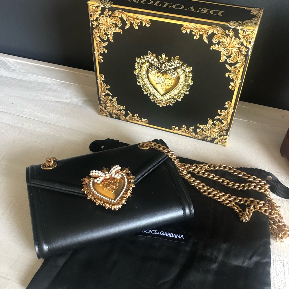 Dolce &Gabbana Devotion Mini Leather Crossbody Bag